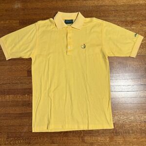 Masters Collection Golf Polo‎ Yellow Augusta National Logo Men's Small Hong Kong